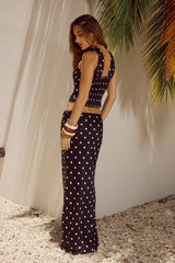 Blaine Top - Black Polka