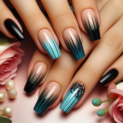 24pcs/set short medium long fake nails Spring flowers flora for St. Patrick's Day faux ongles press on acrylic false nail art
