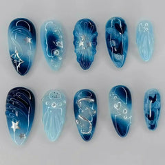 24Pcs Cute Rabbit Design Press on Nails Red Strawberry Pattern Wearable False Nails Mid-length Almond Full Cover Fake Nail Tips