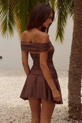 Nivali Mini Dress - Chocolate