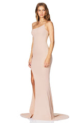 Nookie Jasmine One Shoulder Gown - Nude