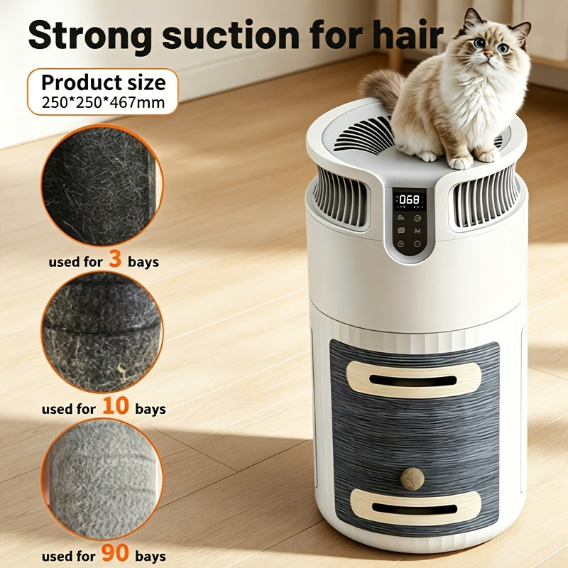 Smart Pet Air Purifier – HEPA Pet Hair & Odor Filter, 2,200 Sq. Ft. Coverage, Quiet 25dB, Cat Scratcher