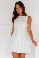 Fashion Showcase Embroidered Mini Dress White