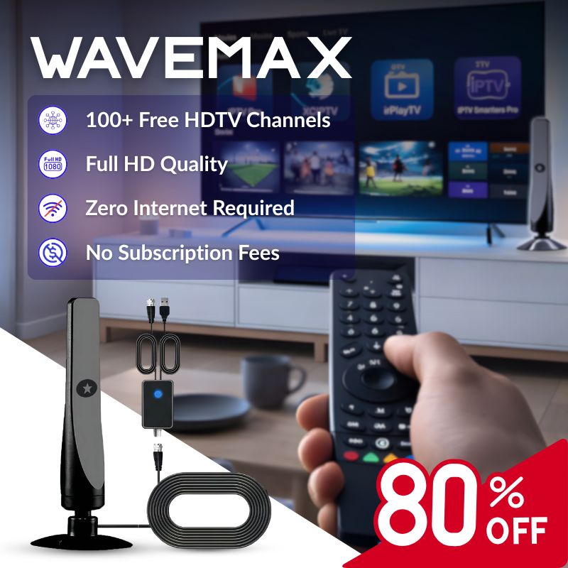 WaveMax – 100+ TV Channels, No Monthly Fees