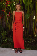 Madelena Midi Dress - Orange