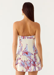 Mario Mini Dress - Purple Floral