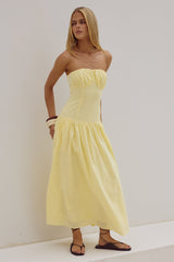 Poppy Midi Dress - Lemon