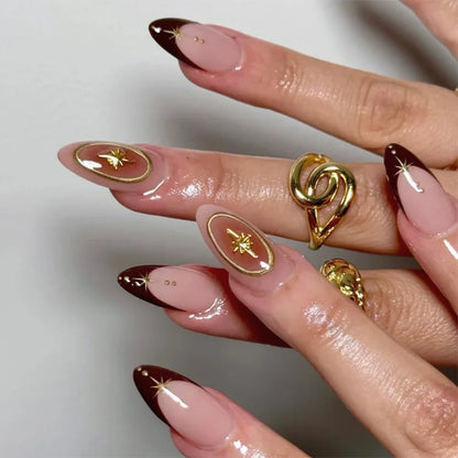 24Pcs White French Fake Nail Tips with Leopard Print Design Long Stiletto Press on False Nails Flower Wearable Almond Manicure