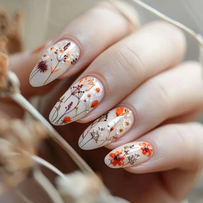 24Pcs Mid-length Almond Fake Nail with Colorful Checkered Pattern Press on False Nails Dopamine Datachable Full Cover Nails Tips