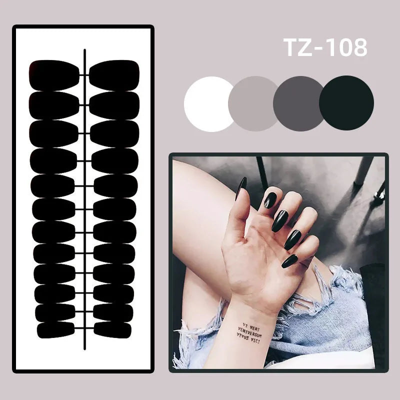 24Pcs Long Ballet False Nails with Butterfly Rhinestone Design Coffin French Fake Nails Purple Press on Nails Wearable Nail Art