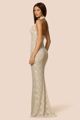 Nookie Mystique Halter Gown - Ivory