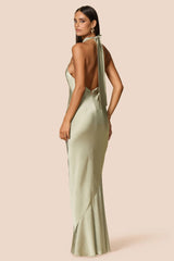 Nookie Penelope Halter Gown -  Thyme