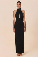 Nookie Martini Halter Gown - Black