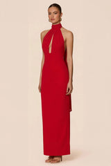 Nookie Martini Halter Gown - Red