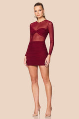 Nookie Noemie Mini Dress - Wine