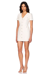 Nookie Tarsha Tweed Mini Dress - White