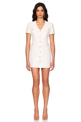 Nookie Tarsha Tweed Mini Dress - White